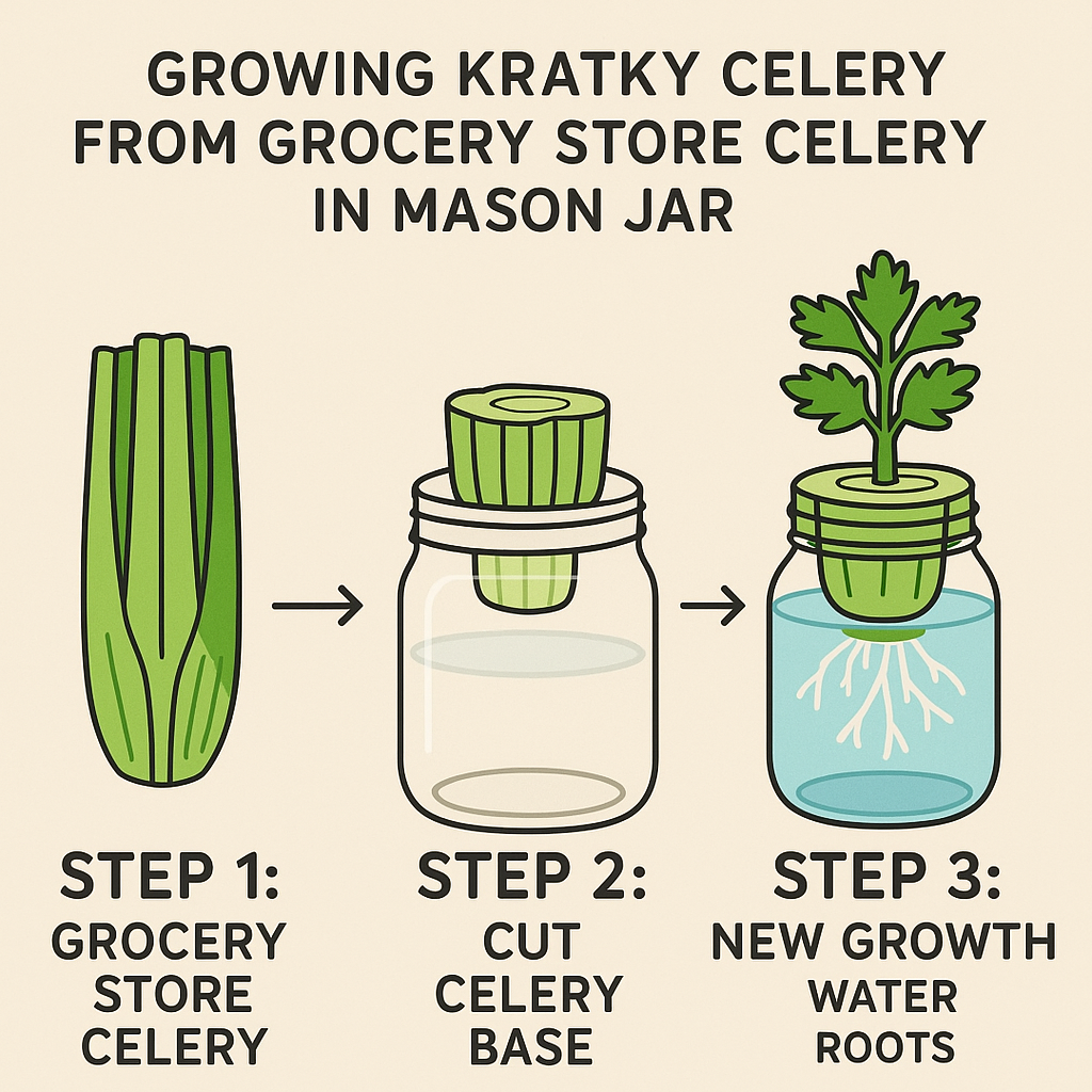 Regrowing Grocery Store Celery Hydroponically Regrowing Grocery Store Celery Hydroponically